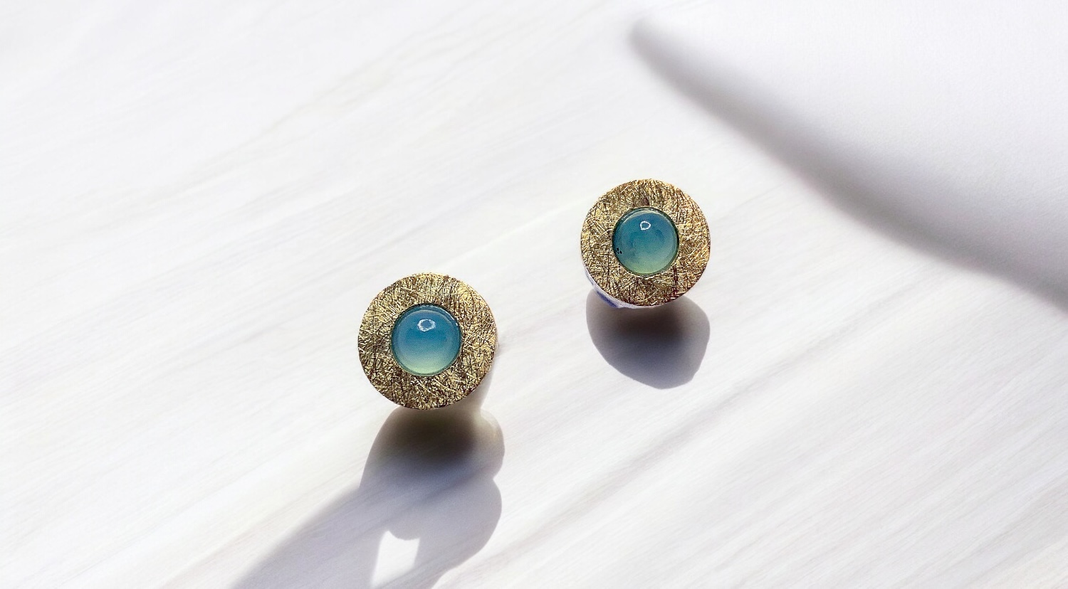 arrecades opal blau andi rodons cabuixÓ plata or