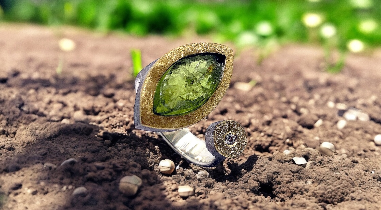 anell olivina brut fulla brillant plata or