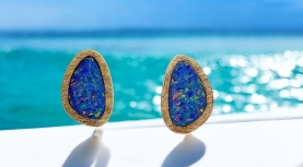 ARRECADES OPAL DOUBLET MULTICOLOR PLATA OR