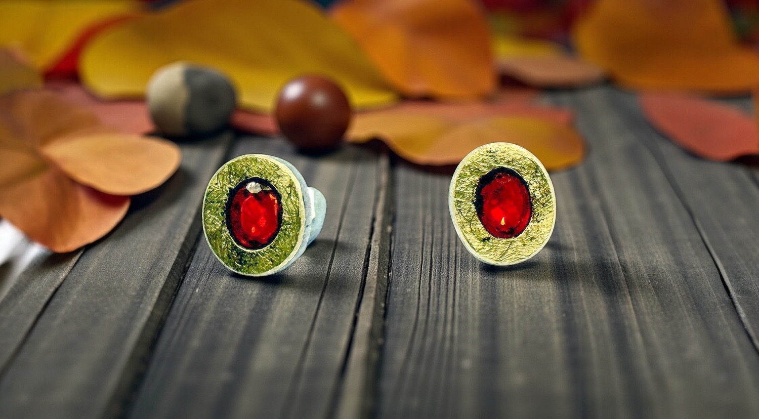 pendientes opalo fuego oval plata oro