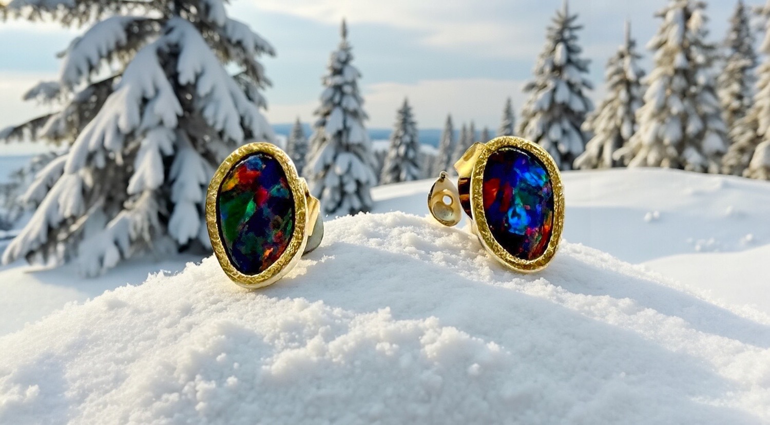 arrecades opals multicolors mini or