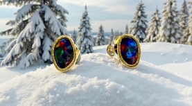 ARRECADES OPALS MULTICOLORS MINI OR