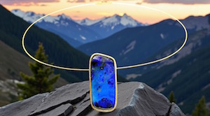 penjoll opal boulder lila rectangular or