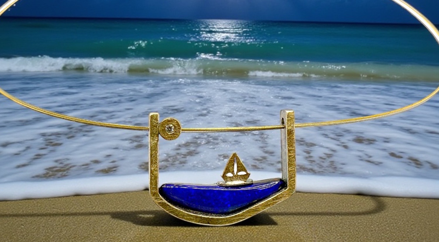 penjoll joies del mar opal boulder lila brillant  vel.ler plata or