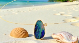 PENJOLL OPAL PERA BLAU VERD BRILLANT OR