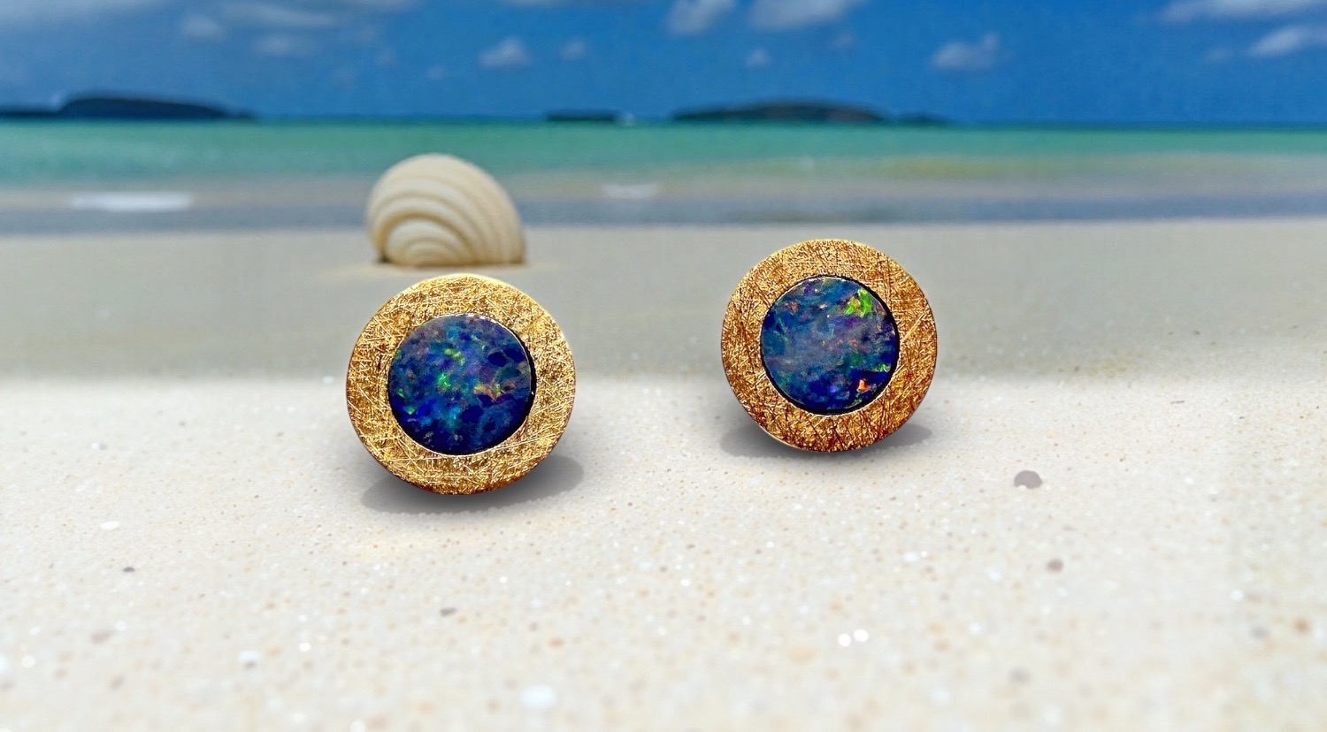 arrecades opals rodons multicolor or