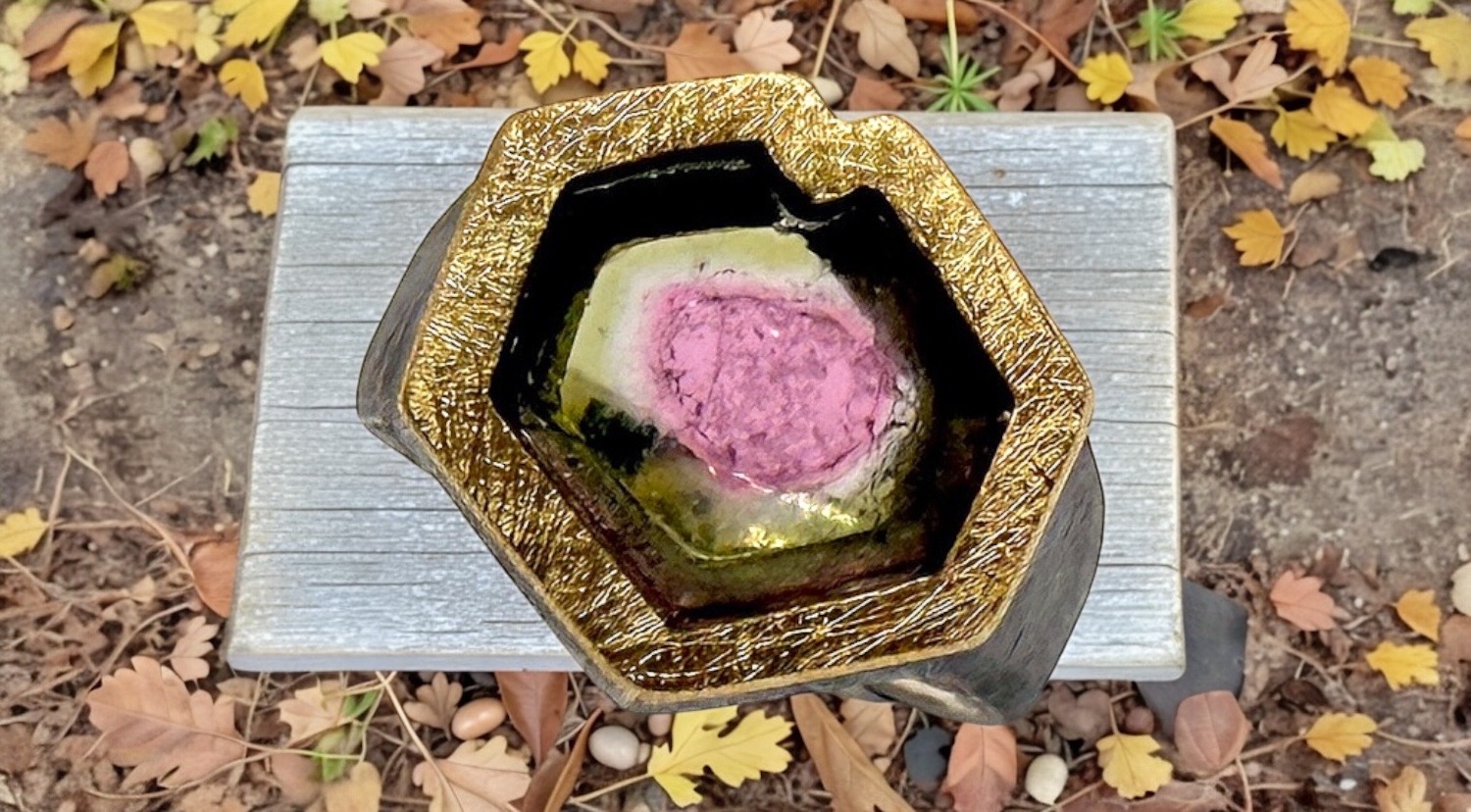 anell turmalina sÍndria cor plata or