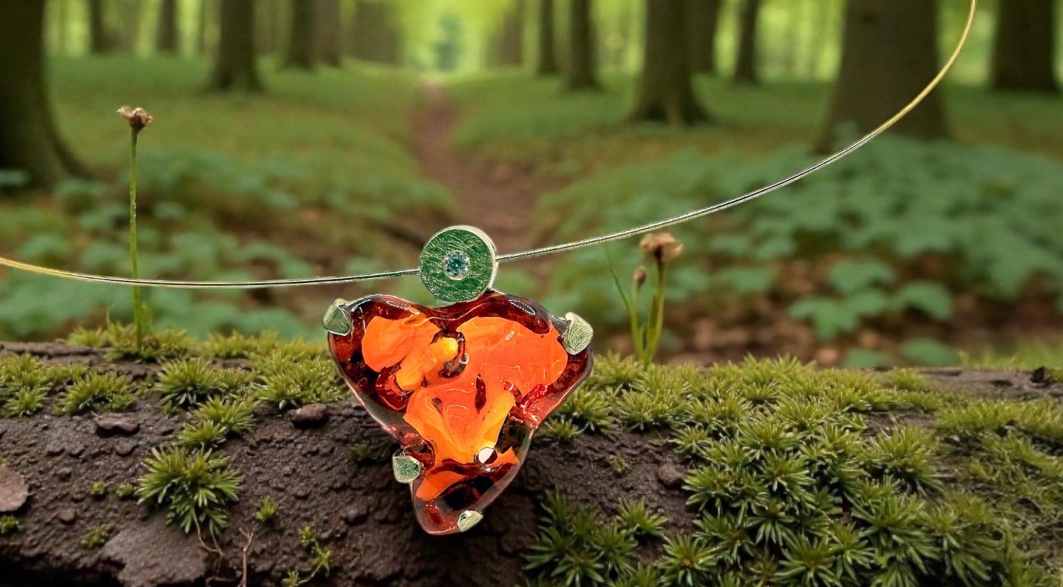 penjoll opal foc mexica cor irregular brillant or