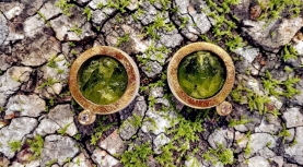 ARRECADES OLIVINA BRUT RODONES BRILLANT PLATA OR