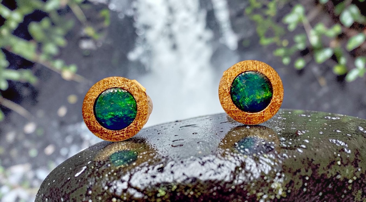 arrecades opals australians rodons botÓ or