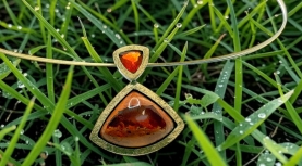 PENJOLL DOBLE OPAL FOC I MATRIX TRIANGULAR PLATA OR