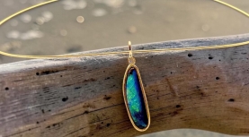 PENJOLL OPAL BOULDER VERD BLAU ALLARGAT BRILLANT OR